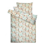 "Amőba" mintás bézs-kék