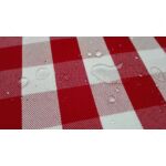 Tarkán szőtt szennytaszító asztalterítő piros-fehér kockás 140x180 cm 