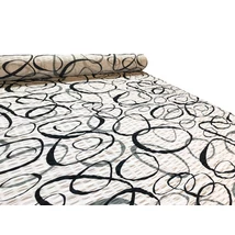 Öko krepp 145 cm karikás 1137 szürke