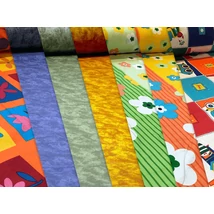 Nyomott mintás pamut-poliészter méteráru