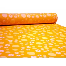 pamut nyomott méteráru narancs margarétás 1074 orange