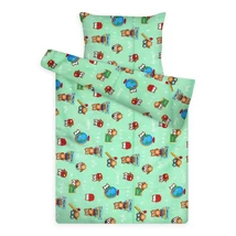 Gyerek ágynemű huzat garnitúra pc 1081 green bagoly