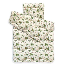 Dormir Kids - paplan-párna garnitúra cuki békás mintával