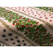 Asztalterítő nyomott mintával 140x140 cm fehér szedres csíkos