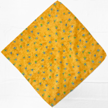 Asztalterítő napron nyomott mintával 60x60cm márvány virágos sárga