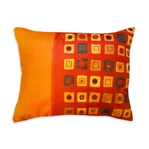 Flóra kispárna narancs kiskockás