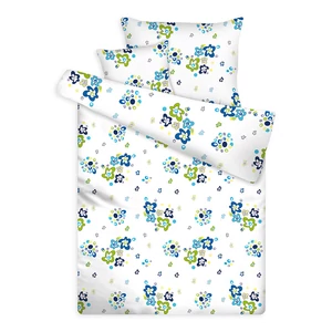 szövet virágos kék