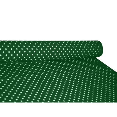 Csilla 100% pamut 270g/m2 150 cm zöld pöttyös