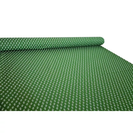 Csilla 100% pamut 270g/m2 150 cm zöld kis virágos