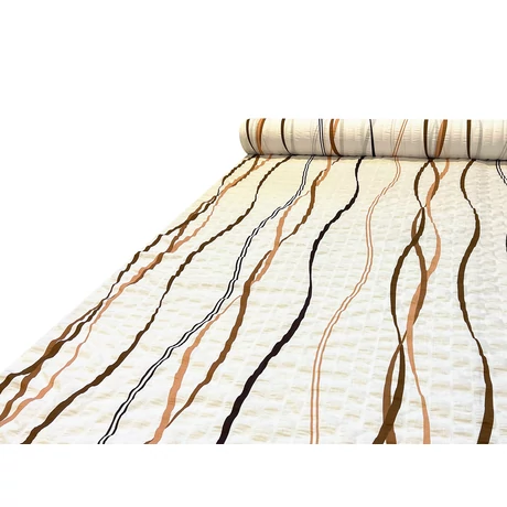 Öko krepp 145 cm hullámos 1154 barna