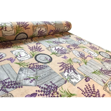 Nyomott mintás pamut-poliészter méteráru - 1135 lepkés