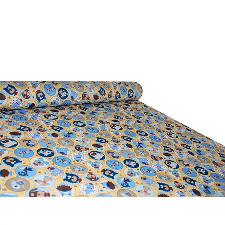 Nyomott mintás pamut-poliészter méteráru - 1080