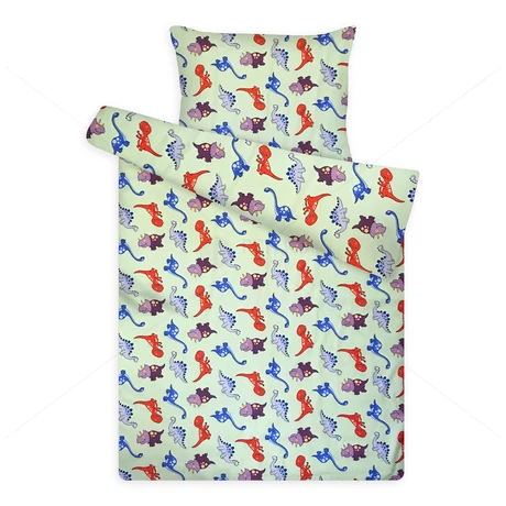 Gyerek ágynemű huzat garnitúra pc 1120 green dinó