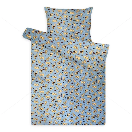 Gyerek ágynemű huzat garnitúra pc 1121 blue kutyusos