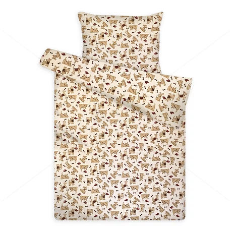 Gyerek ágynemű huzat garnitúra pc 1121 cream kutyusos
