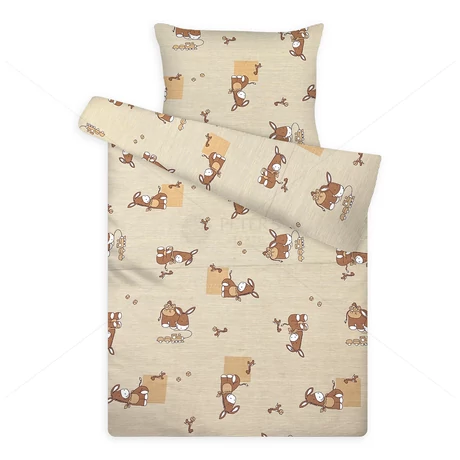 Gyerek ágynemű huzat garnitúra pc 983 bézs