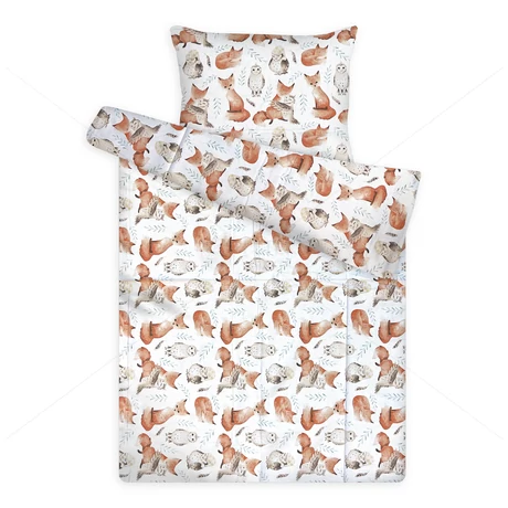 gyerek pamut ágynemű rókás baglyos