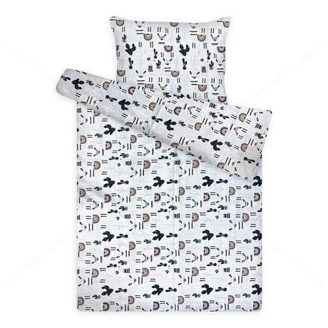 gyerek pamut ágynemű láma kaktusszal