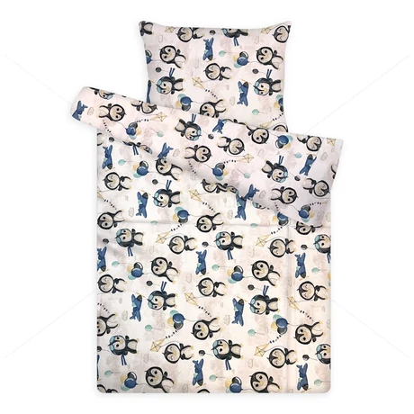 gyerek pamut ágynemű pingvin