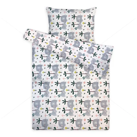 gyerek pamut ágynemű ölelkező elefántok
