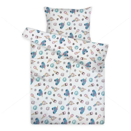 gyerek pamut ágynemű fagyi, fánk