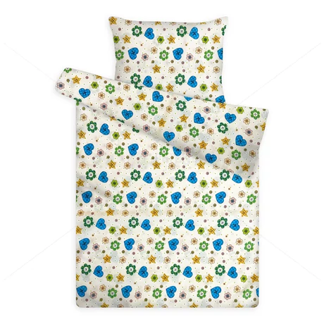 gyerek pamut ágynemű gombocskás