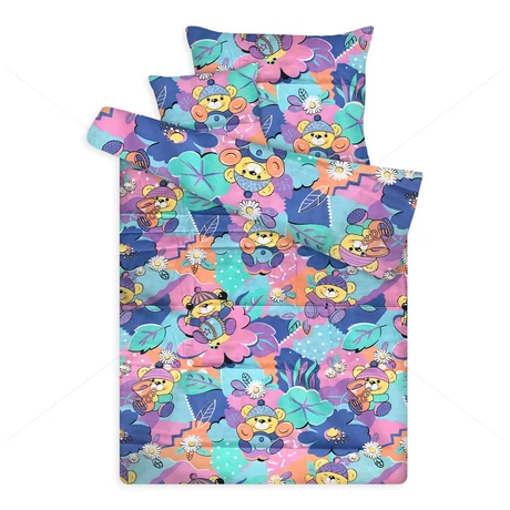 Pamut ágynemű huzat macis