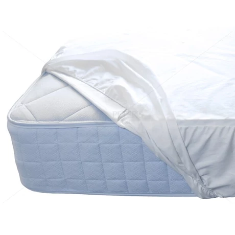 Pamut jersey felületű matracvédő lepedő, poliuretán impregnálással 