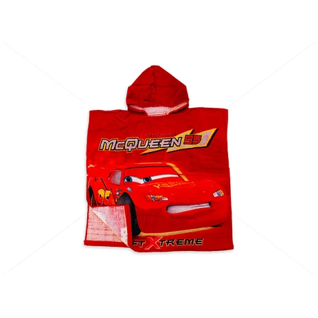 Disney kapucnis poncsó 60x120 cm Cars red