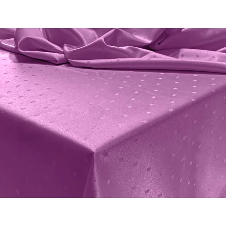 Damaszt ünnepi asztalterítő szennytaszító kikészítéssel 140x180 cm orgona lila