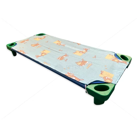 Lepedő óvodai fektetőre csacsis kék