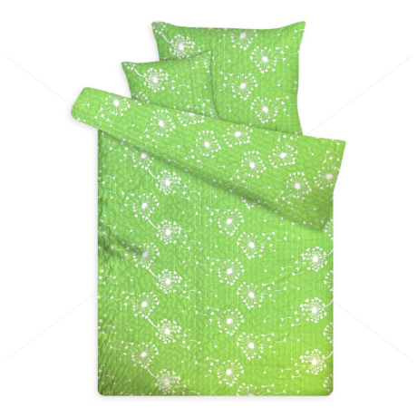 Öko krepp ágynemű pitypangos zöld