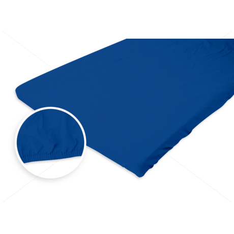 Jersey gumis lepedő 140-160x200 cm király kék