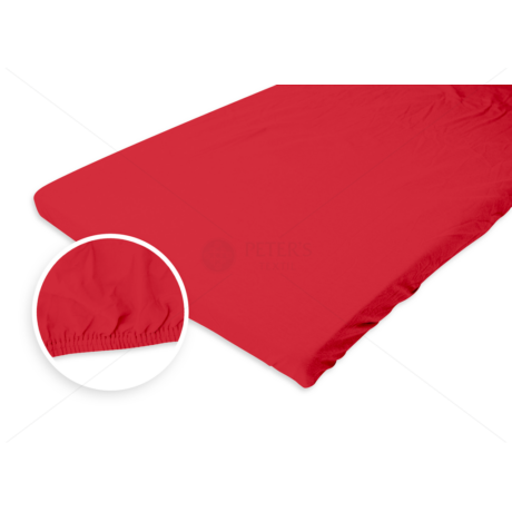 Jersey gumis lepedő 90-100x200 cm piros