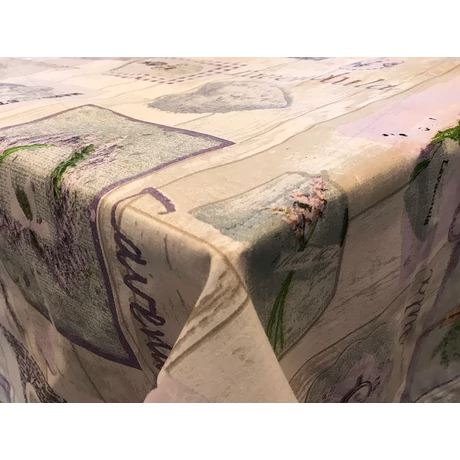 Asztalterítő sörpadra nyomott mintával 90x240 cm levendulás