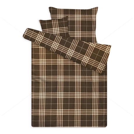 pamut szatén ágynemű kockás sateen 2 brown